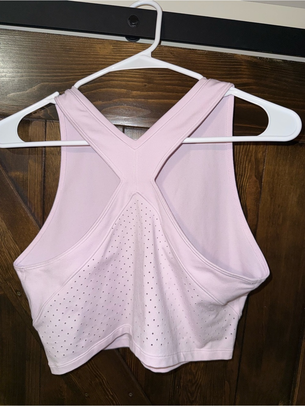 Women's Light Pink Racerback Crop Top